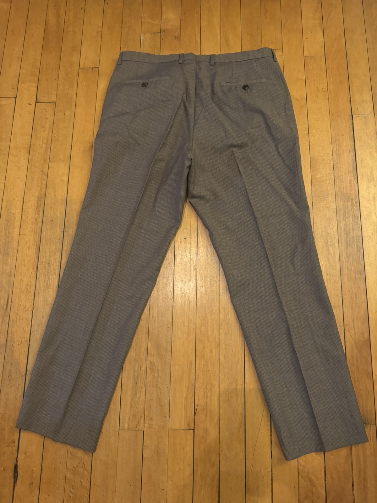 Hugo Boss Men’s Dress Pants 36x30 Gray Wool Blend Flat Front Suit Slacks Trouser thumbnail 3