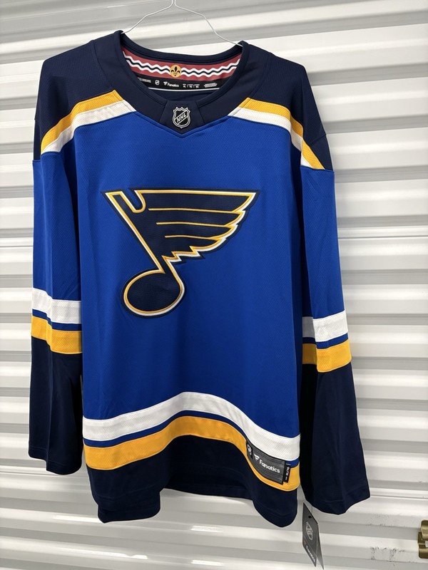 Brand NEW Men's St. Louis Blues Fanatics Blue Breakaway Home Jersey Size XL