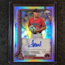 2025 Topps Chrome Update MLB CRISTIAN MENA Rookie Debut Auto Refractor 170/499