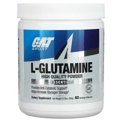 2 X GAT, L-Glutamine, Unflavored, 10.58 oz (300 g)-Worldwide