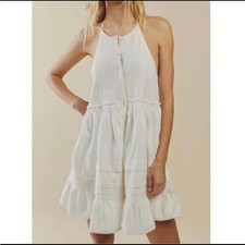 Free People Desert Days Mini Dress In White Size XS