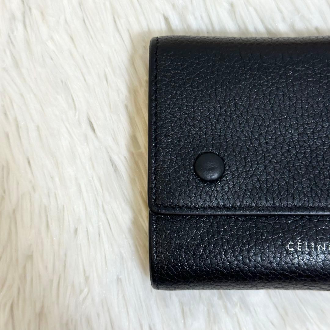 CELINE Small Folded Wallet Multi Function Black F… - image 3