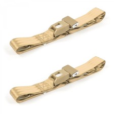 Ford Bronco 1966 - 1977 Standard 2pt Tan Lap Bucket Seat Belt Kit - 2 Belts Hot