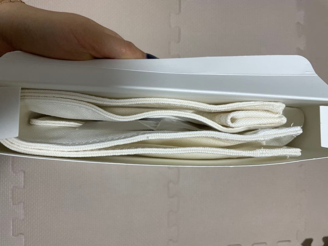 CHANEL BEAUTY Tote Bag Cotton Canvas White Gold 15 x 12.5 x 4in