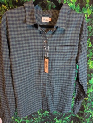 Alpine Design Women's Midweight Flannel Button-Up , Green/Navy Lake size large