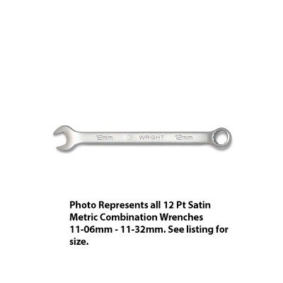 Wright Tool 11-22MM 22MM Metric Combination Wrench, 12 Points