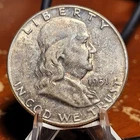1951 Franklin Half Dollar 90% Silver Nicely Toned Coin