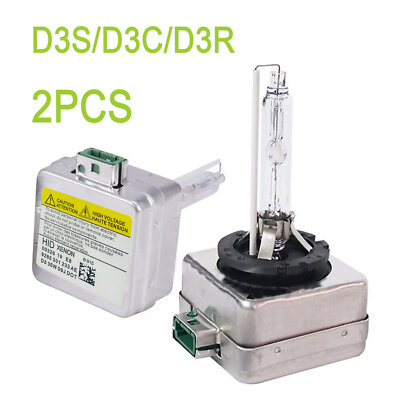 2PCS NEW OEM D3S 6000K 42403 42302 66340 66340HBI HID XENON HEADLIGHT BULBS SET