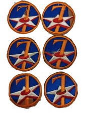 Lot de 6 Patches 7th US Air Force défauts de broderie WW2 - ORIGINAUX 