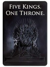 GAME OF THRONES LARGE EMBOSSED METAL FIVE KINGS ONE THRONE STORAGE TIN