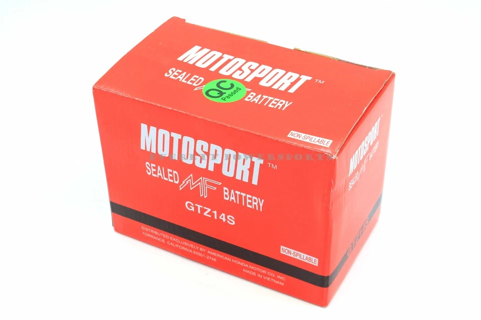 Alfombrilla de vidrio absorbido GTZ14-S (YTZ14S) MF Honda Motorsports batería AGM #O101 Foto 3 de 3