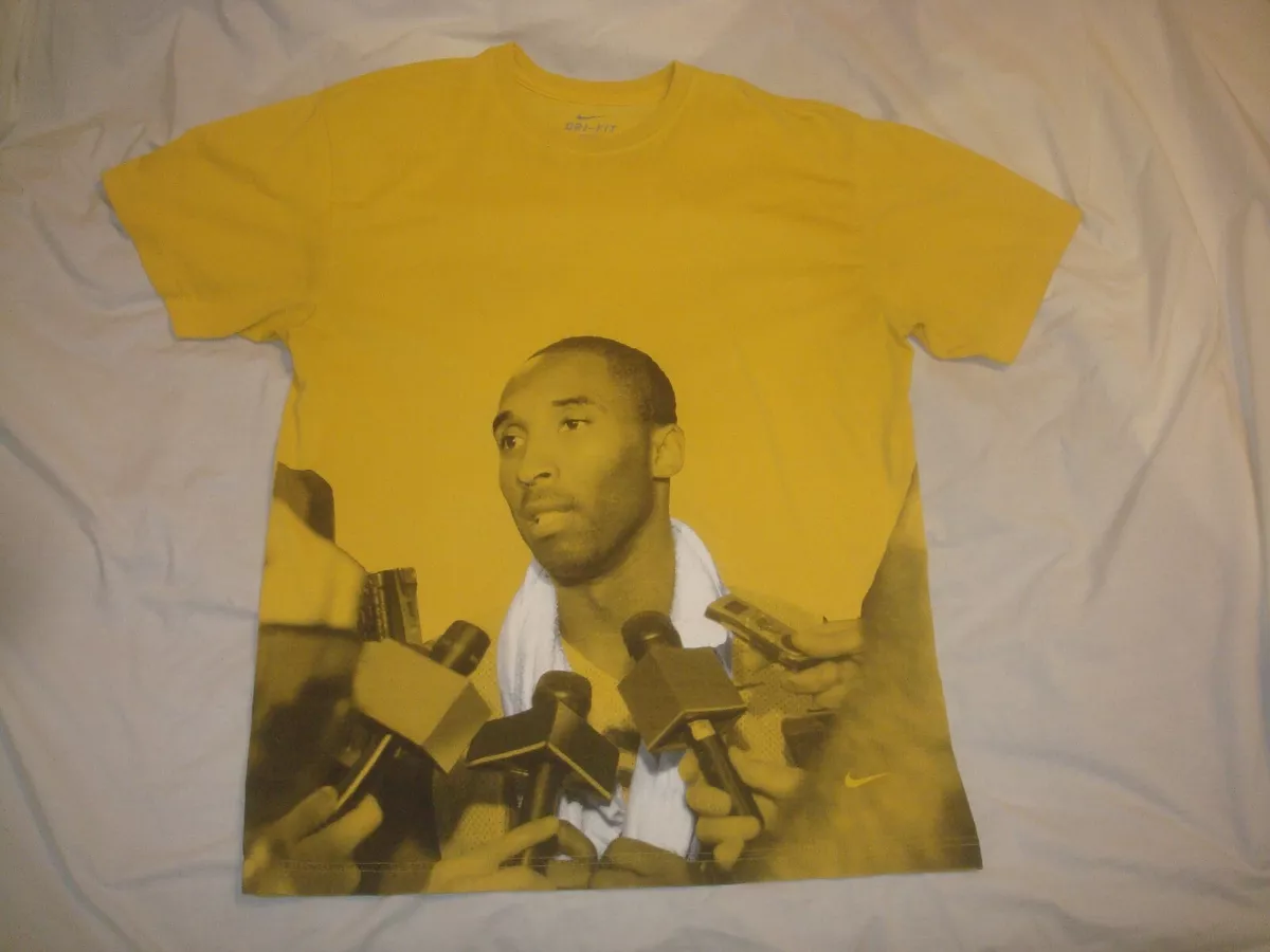 RARE Nike Kobe Bryant The Interview Yellow Short Sleeve T Shirt Medium