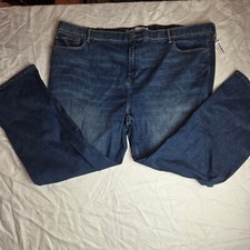 Old Navy 360 Stretch NWT 52 x 30 Stonewash Blue Skinny Jeans elastic with Button