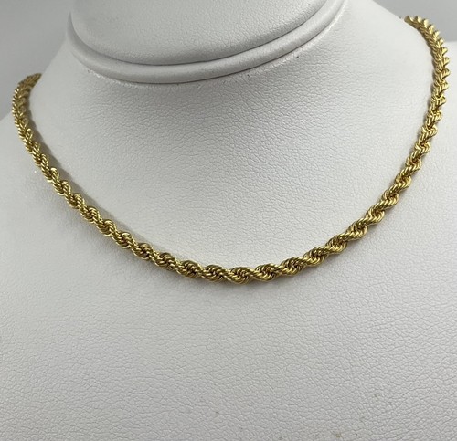 10K YELLOW GOLD 2.7MM HOLLOW ROPE CHAIN 