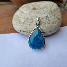 Fabulous Apatite Gemstone 925 Sterling Silver Handmade Best Gift Pendant PG3920