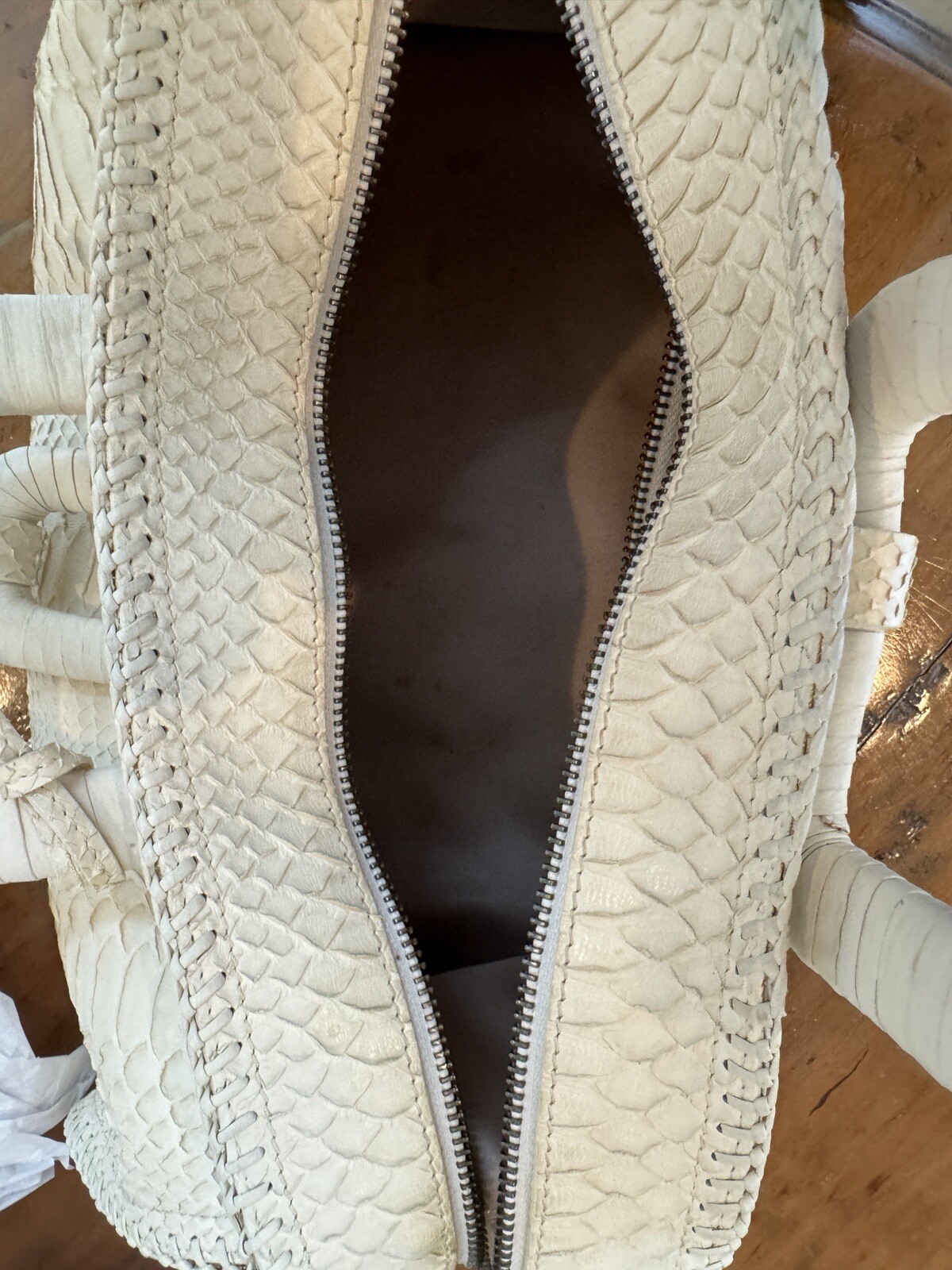 Calvin Klein Collection Large White Python Design… - image 16