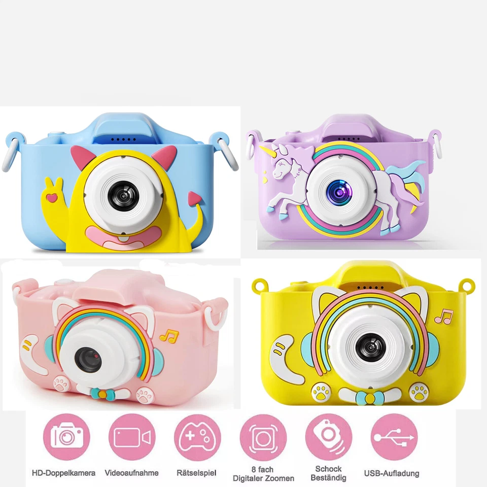 Kinderkamera Kinder Kamera 1080P 32GB SD Karte Selfie Digitalkamera Fotoapparat - Bild 3 von 4