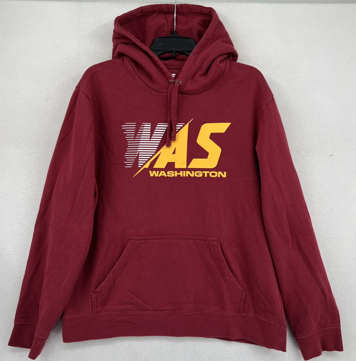 Washington Football Team Fanatics NFL Fleece Hoodie Sweatshirt Size L Red