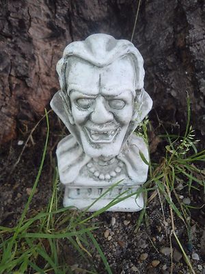 Latex Dracula mold plaster cement casting garden mould 5''H x 2.75''