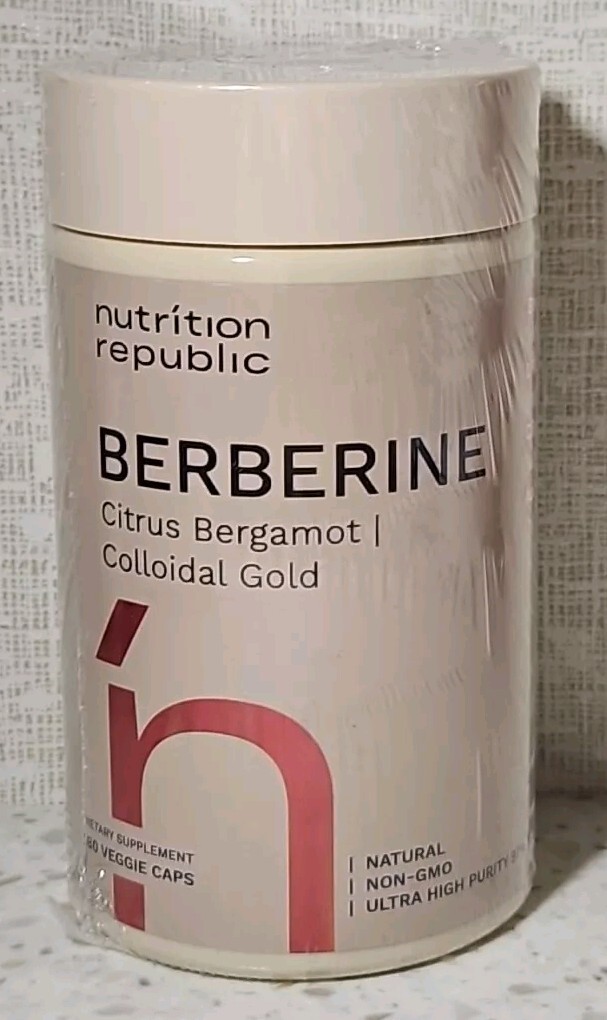 Nutrition Republic Berberine Citrus Bergamot Colioidal Gold 180 Capsules  07/26
