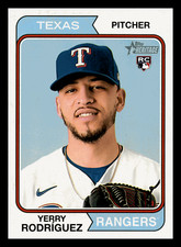 Yerry Rodriguez RC 2023 Topps Heritage #320 Texas Rangers Rookie Centered Mint