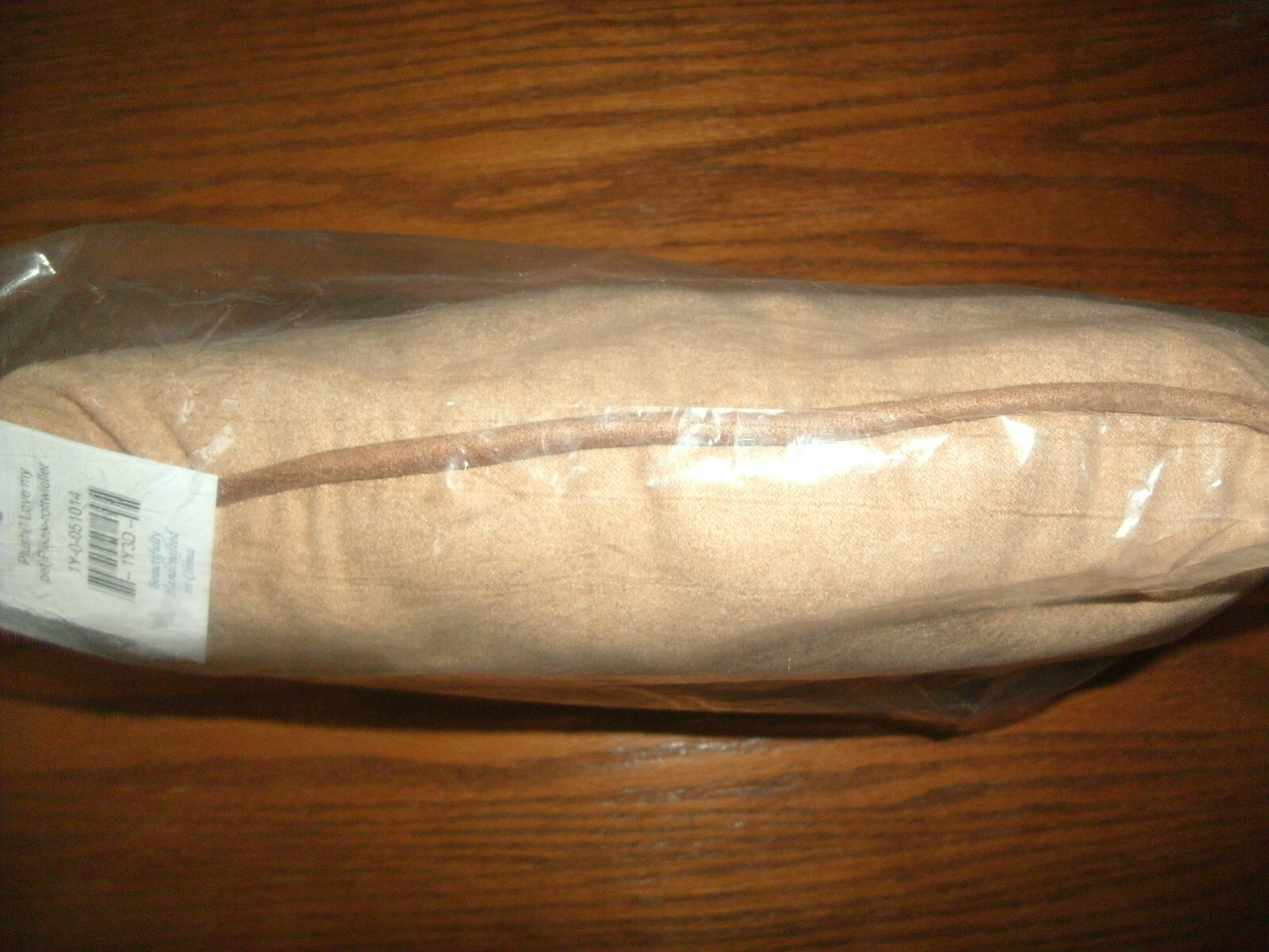 NEW I ❤️ my Rotti Rottweiler Dog Decorative Plush Pillow tan 10x7" embroidered