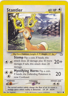 stantler pokemon card Stantler (D) {C} <016/032> [CLL] – 晴れる屋2