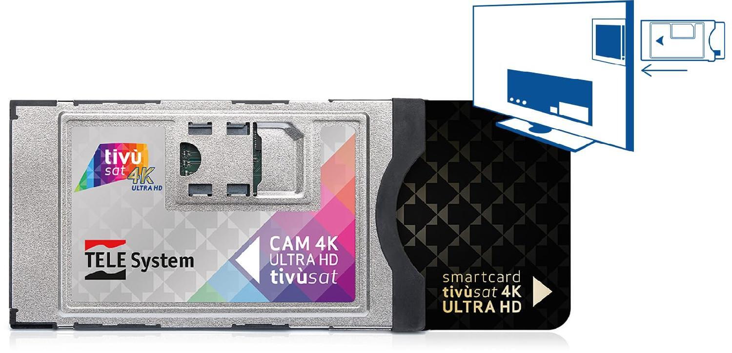 Smart Cam Modulo TV + Scheda TivùSat 4K UHD Nero Telesystem TVSATUHD foto 2
