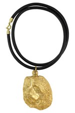 Caucasian Shepherd Dog, Caucasian Ovcharka - Dog necklace, gold-plated pendant f