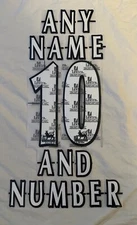 1997-2007 Any Name and Number Premier League Flock Felt nameset EPL printing wh