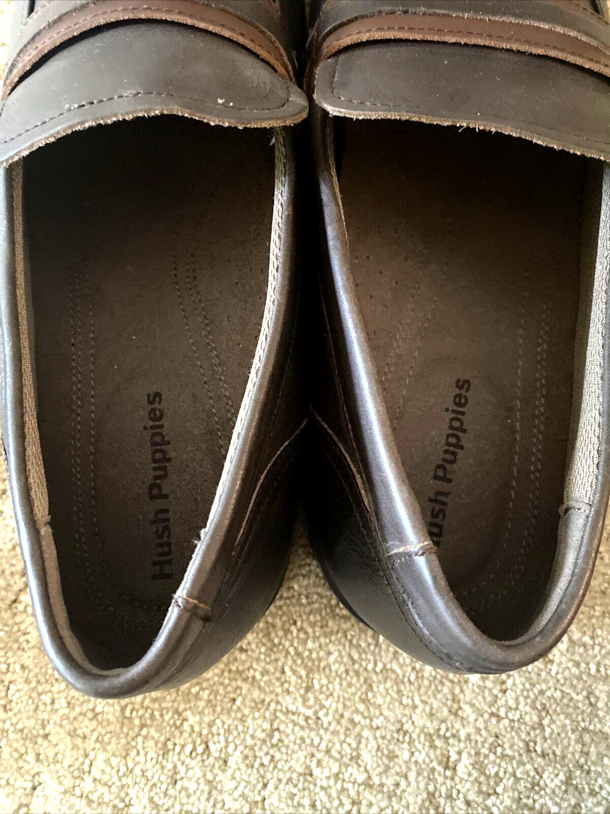 Hush Puppies Advice MT Leather Loafers - Dark Brown Sz 10 NWOB