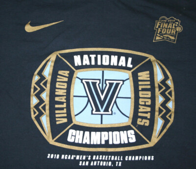 Nike Tee Villanova Wildcats 2018 NCAA Basketball Champs T-Shirt Navy Blue,  XL