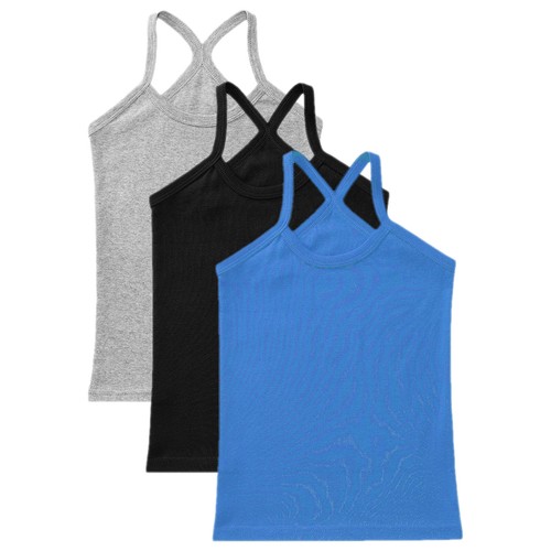Kids Girls Vest Gymnastics 3Pcs/Set Weekend Y-Back Camisole Running Tops Beach - Picture 50 of 102