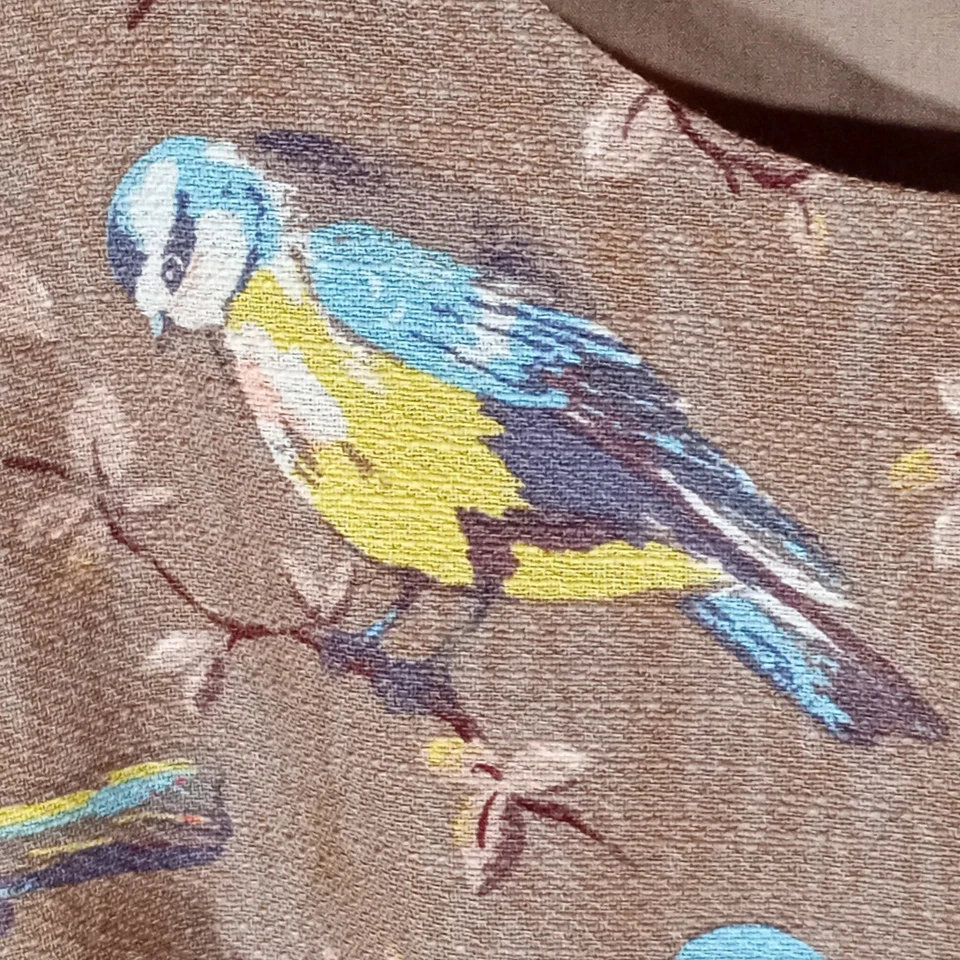 Cath Kidston Dress Womens Pinafore English Birds 100% Cotton UK 8 Lined Cute - Image 2 of 4