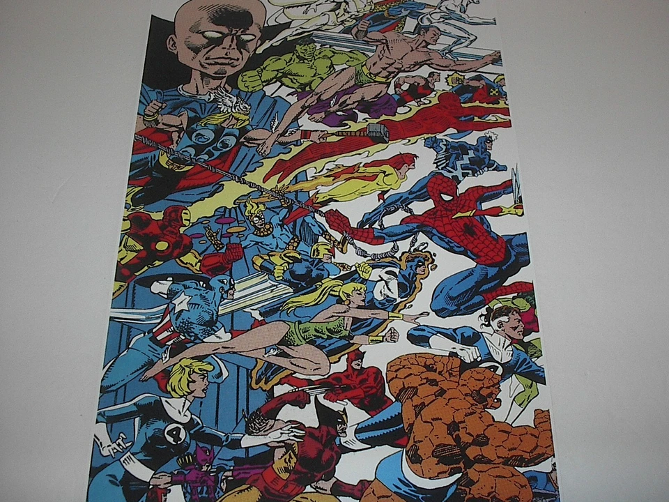 MARVEL SUPER-HERÓIS O OBSERVADOR, DEFENSORES, THOR, HOMEM-ARANHA, HULK PÔSTER PIN UP NOVO. - Imagem 2 de 2