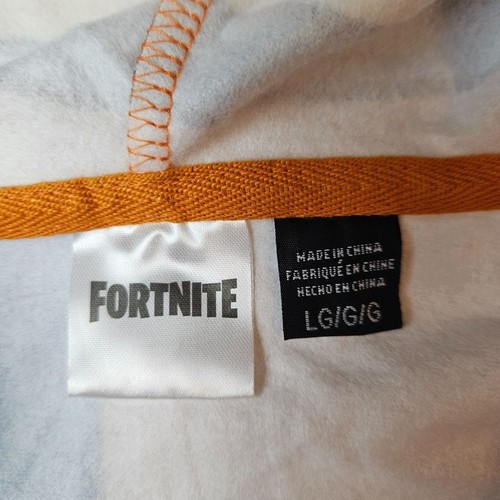Fortnite Beef Boss Boys Zip-Up Hoodie Size Large Fun Graphics Hood Mask Cosplay - Picture 5 of 12
