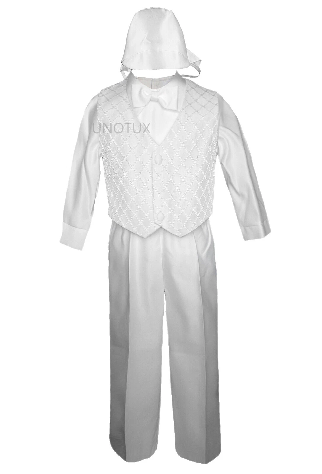 Trajes Bautizo Vintage Formal Blanco para Niños