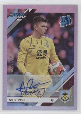 2019 Chronicles Donruss Premier League Signatures Nick Pope Rookie Auto RC 3l1