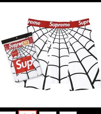 チ*口様 XXLサイズ5枚Supreme Hanes® Boxer Briefs Supreme Hans Boxer Spider Web White Brand New In Hand Ready to