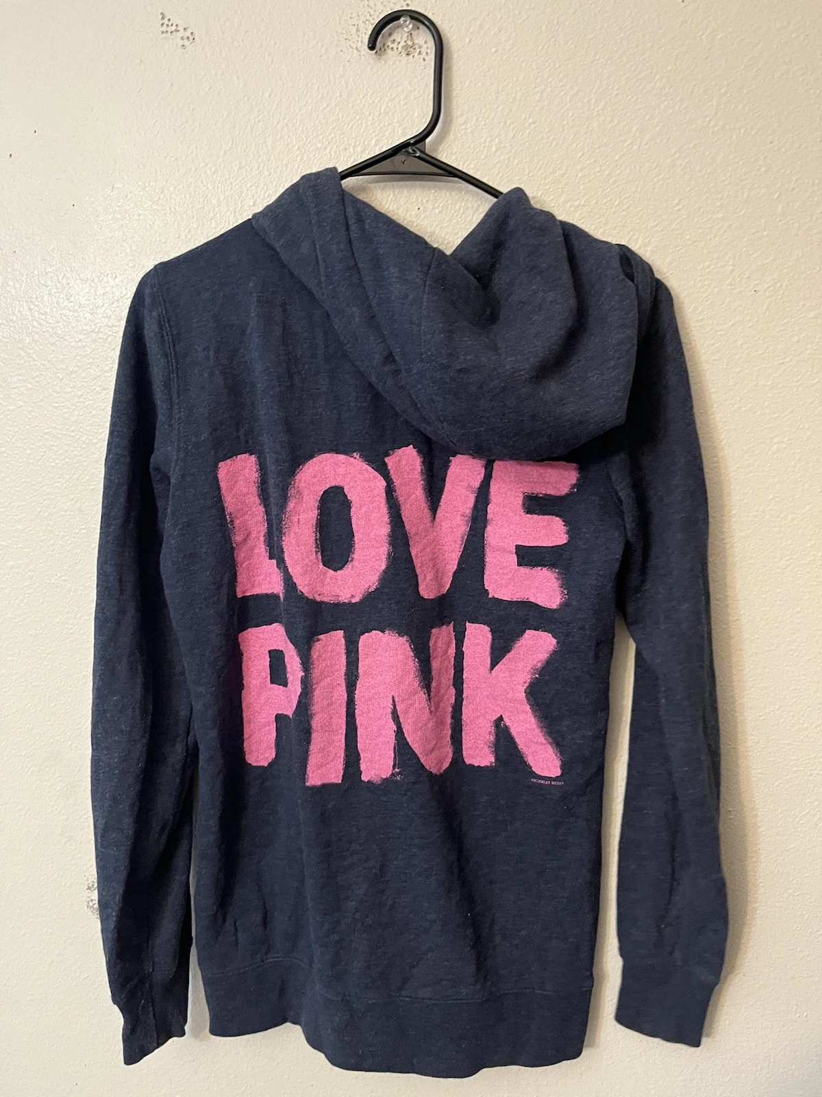 UNDERCOVER Felpa con cappuccio ROSA Victoria Secret full zip donna taglia XS blu grafica