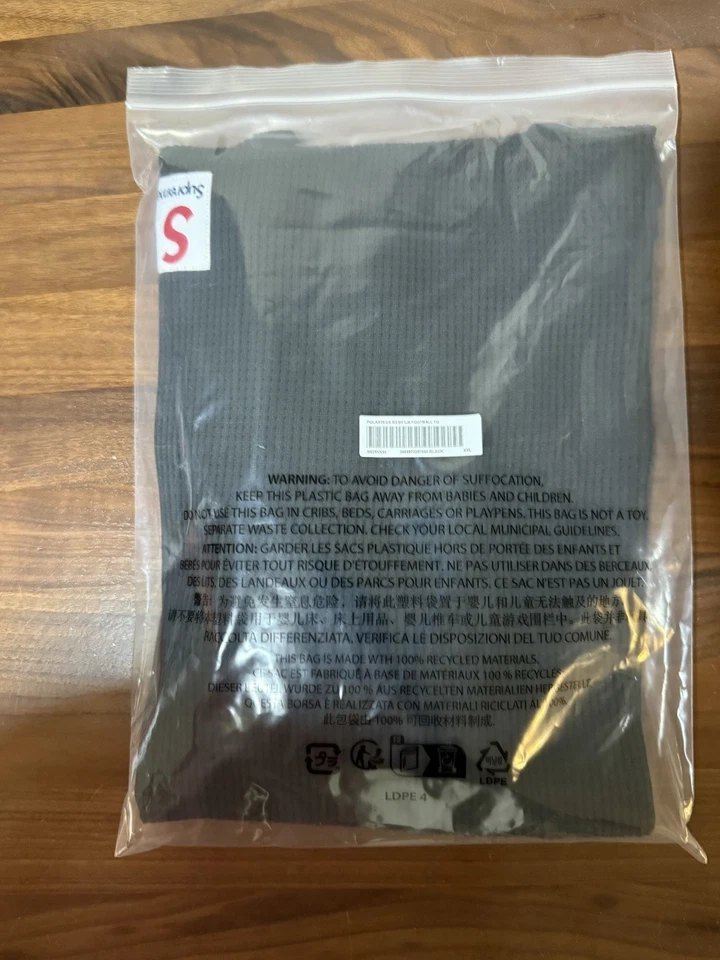 Supreme POLARTEC сетки L/S футбол верхний черный SS25 размер XXL вышитый логотип - Изображение 4 из 4