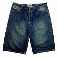 Paco Jean Shorts Mens 40 Blue Denim Loose Baggy Skater Y2K Utility Vintage