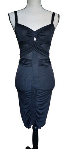 Tom Ford, Tom Ford Gucci Bondage Draped Viscose Silk Jersey Dress Late 90s Early 00s XS