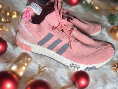 Adidas NMD Racer Primeknit shoe in the 'Trace Pink'