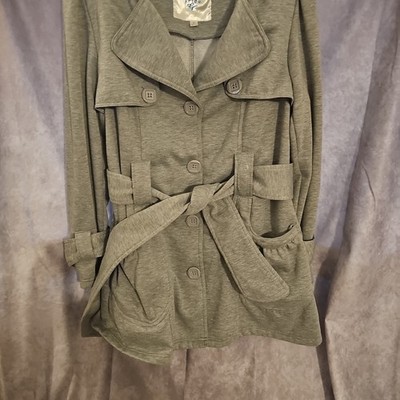 Frida Grey Pea Coat  Womens  Size Large