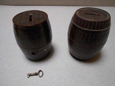 BLECHSPIELZEUG SPARDOSE BAKELIT 2x