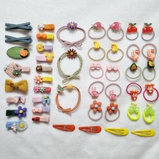 45 Pcs Kids Baby Girl Hair Clips Cute Hair Ties A Lot Style Animal Flowers Fruit