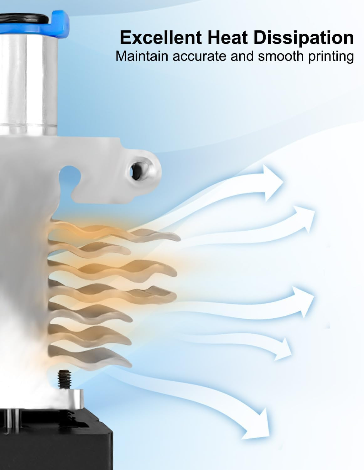 3D Printer Extruder Hotend Kit Fit for Ender 5 S1, 3D Printer Assembled Hotend P