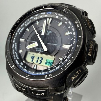 Casio PRW 5100YT Protrek Ana Digi Solar Wristwatch Timepiece Authentic
