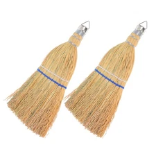 2PCS Mini Broom: Small Desk Cleaning Handheld Broom Portable Desktop Straw